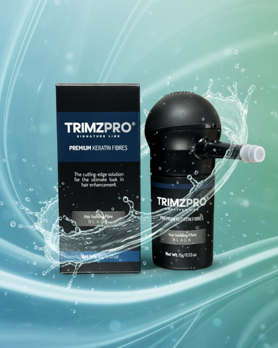  Trimzpro Signature Keratin Hair Fibres (14g, Available in 10 Shades) – Instant Volumizer & Concealer for Thinning Hair | Lock-In Technology for Seamless Blend & All-Day Hold | Natural Hair Thickener for Men & Women