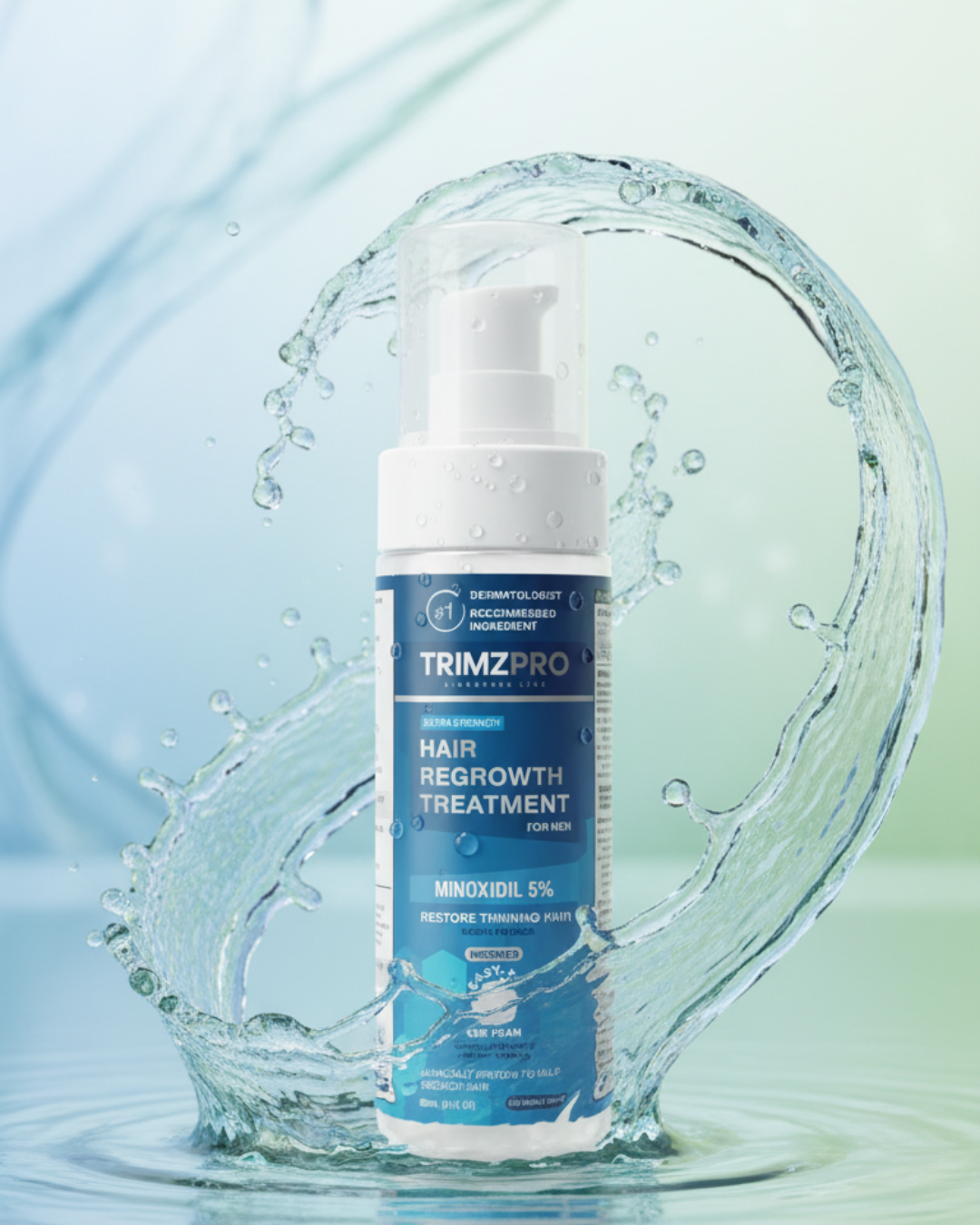 TRIMZPRO 1 MONTH SIGNATURE LINE MINOXIDIL ( 5% EXTRA STRENGTH) HAIR REGROWTH FOAM + BIOTIN COMPLEX FOR MEN NEW