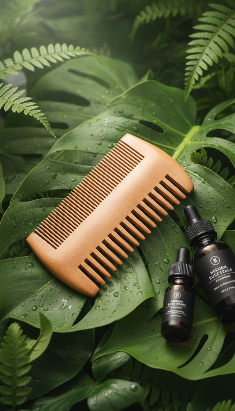 Premium Natural Wood Beard Comb with Anti-Static Design and PU Carry Pouch – Compact Pocket Size for Men’s Hair Care (UK)  Facebook  Twitter  Pinterest