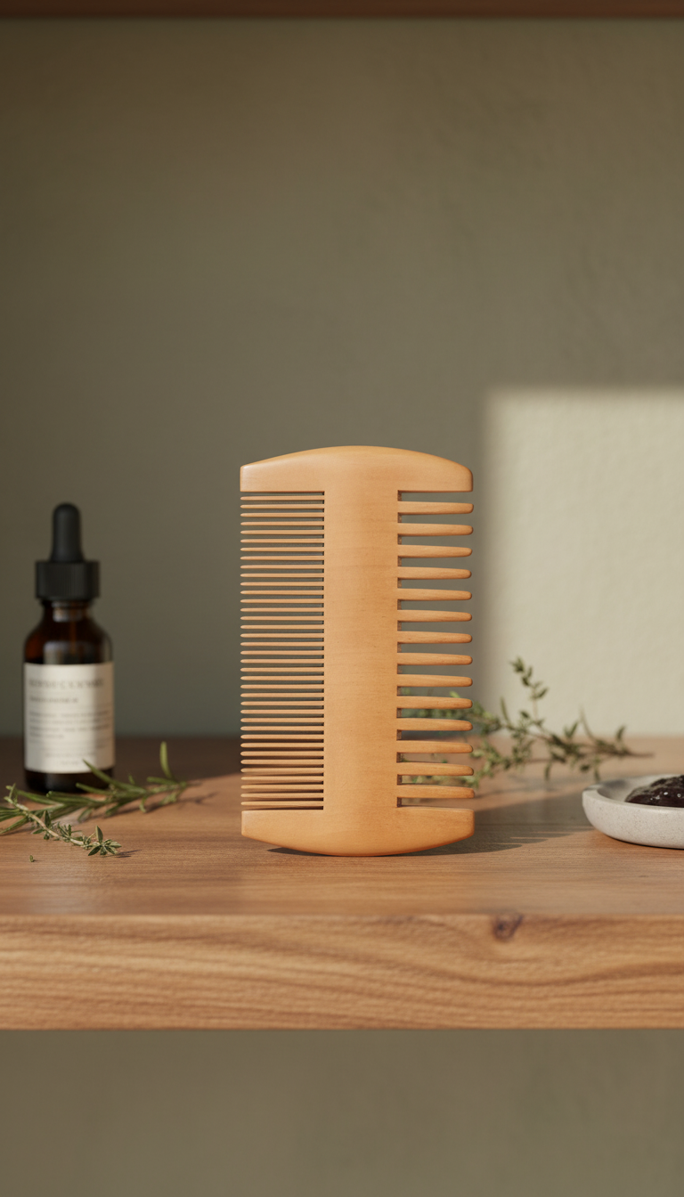 Premium Natural Wood Beard Comb with Anti-Static Design and PU Carry Pouch – Compact Pocket Size for Men’s Hair Care (UK)  Facebook  Twitter  Pinterest