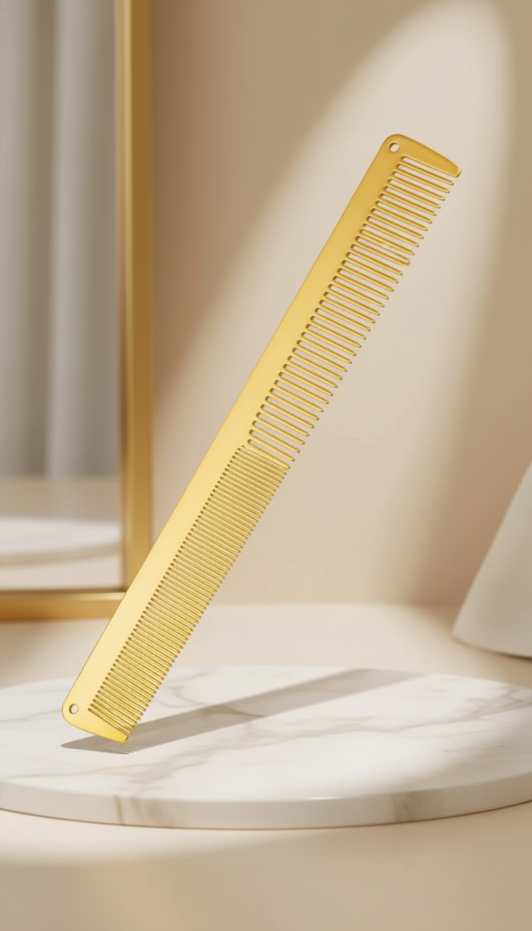 Metal Fx Barber Salon Hair CUTTING COMB Brush STEEL 0.1mm Utensil – Ultra Thin