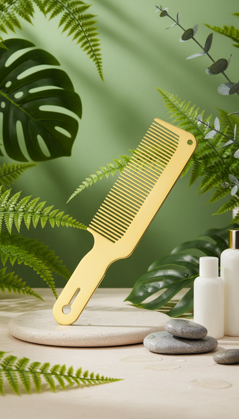Metal Fx Barber Salon Hair CLIPPER COMB Brush Flat Top Utensil – Ultra Thin